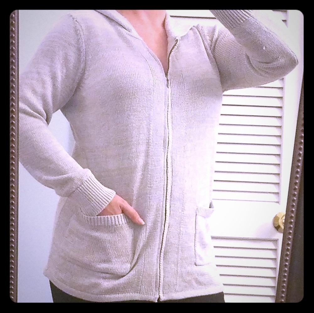 Chico's zip up tunic sweater